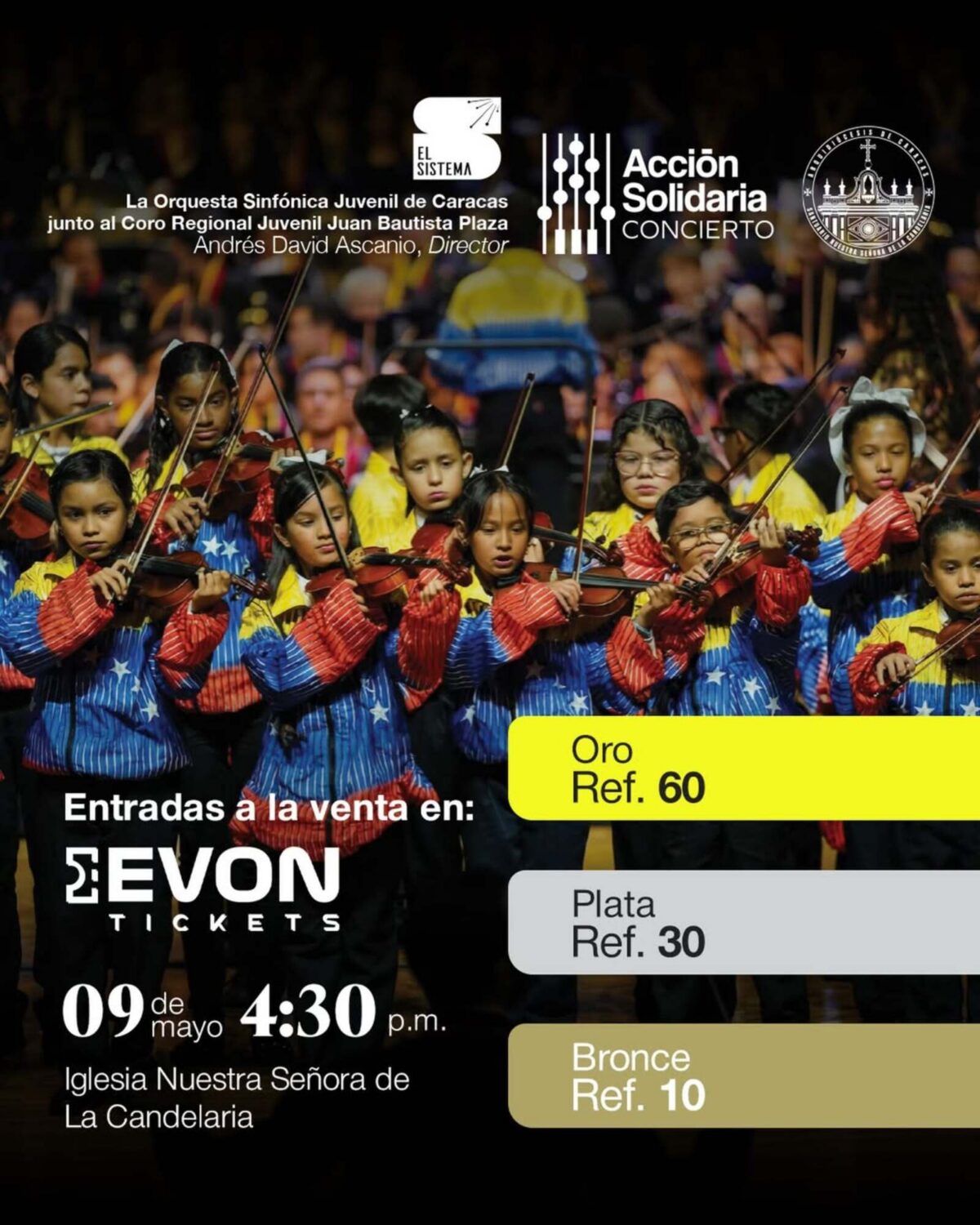 Acción Solidaria realizará concierto benéfico en la Iglesia La Candelaria