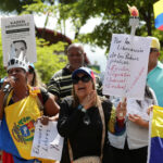 En imágenes: sindicalistas protestaron frente a la Embajada de Estados Unidos en Caracas