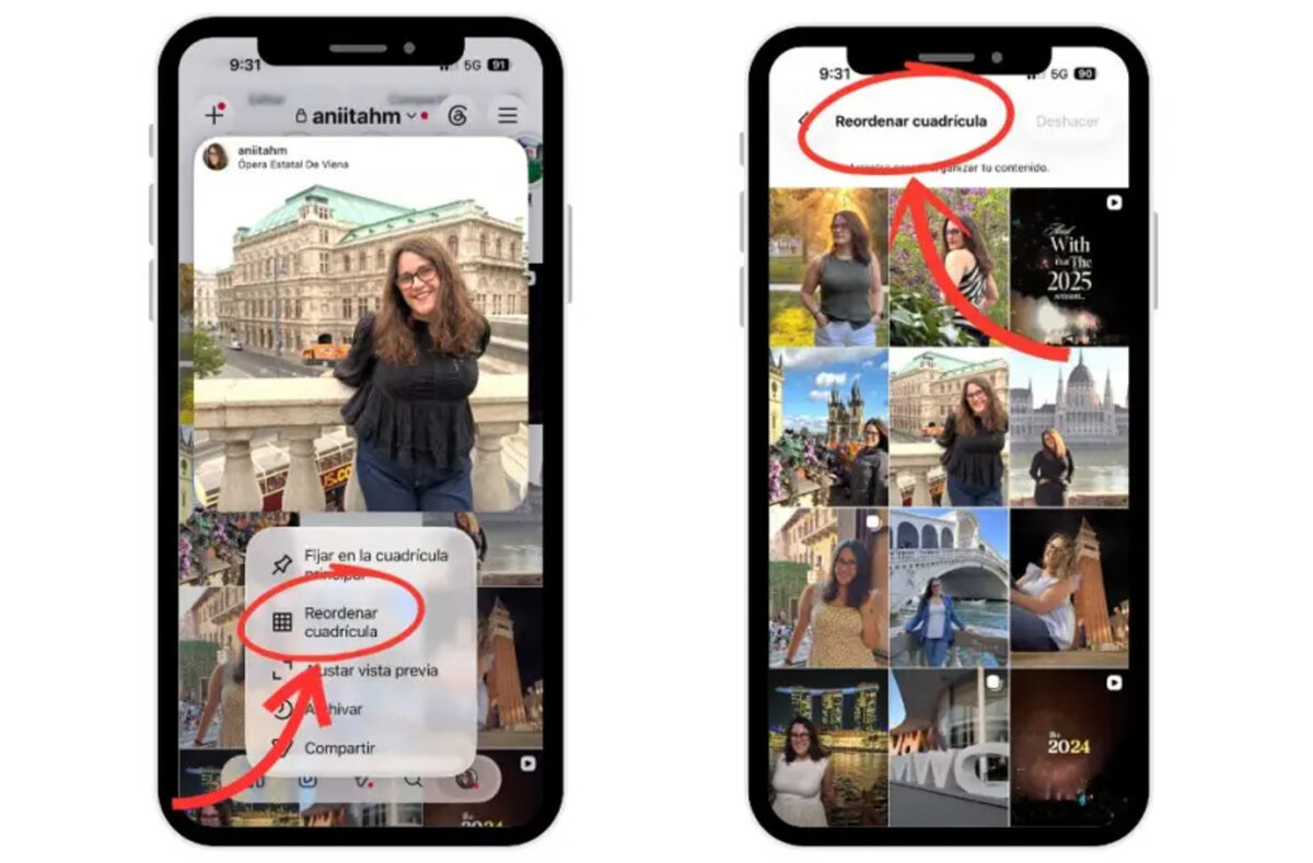 Instagram lanzó una función para reorganizar las publicaciones: ¿cómo funciona?