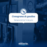 Cronograma de distribución de gasolina del 8 al 14 de junio
