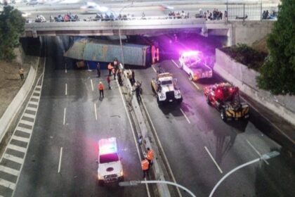 Al menos dos muertos y dos heridos dejó un accidente de tránsito en la autopista Gran Cacique Guaicaipuro
