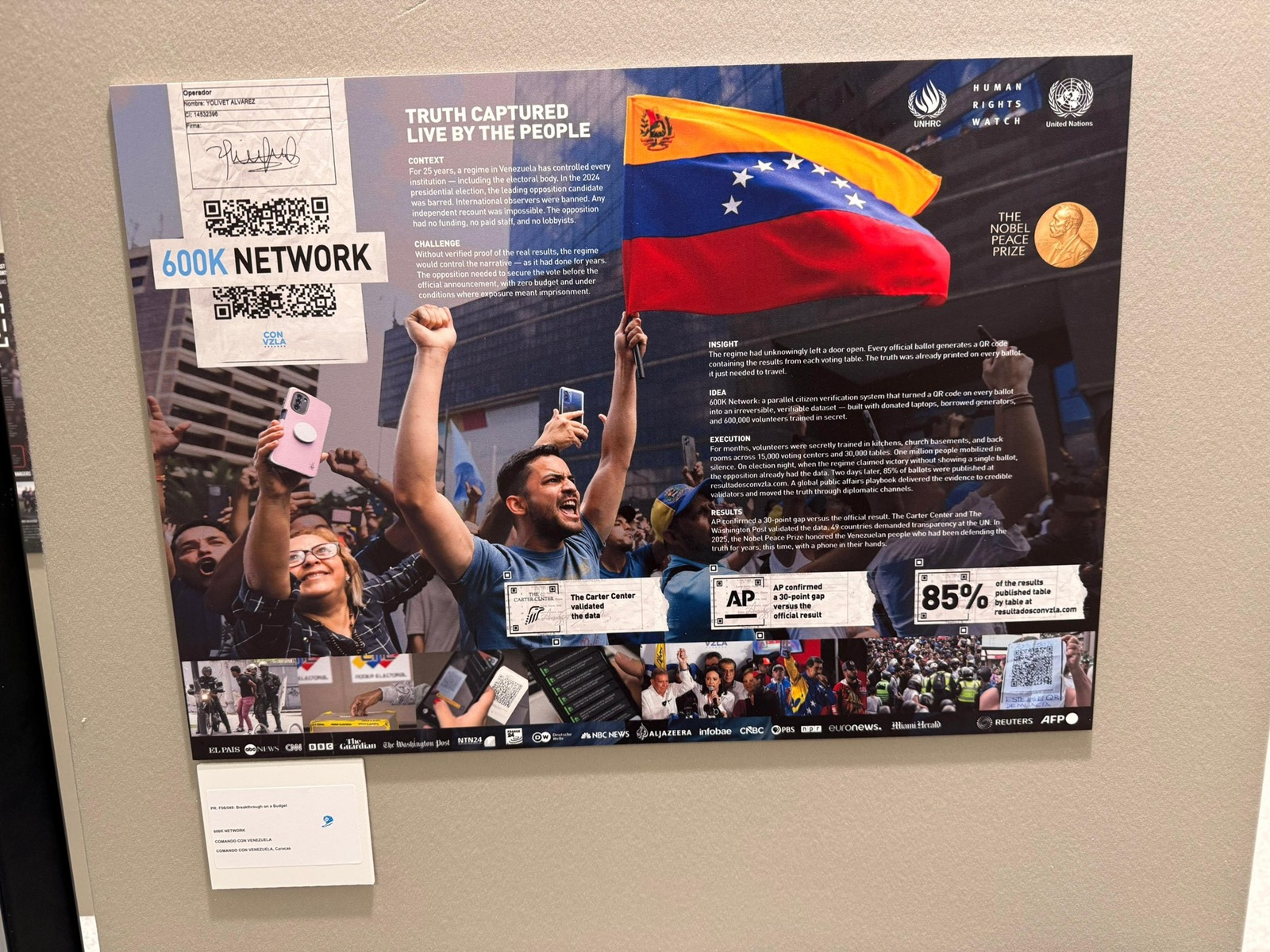 Red ciudadana que resguardó votos de 2024 en Venezuela compite en Cannes Lions 2026