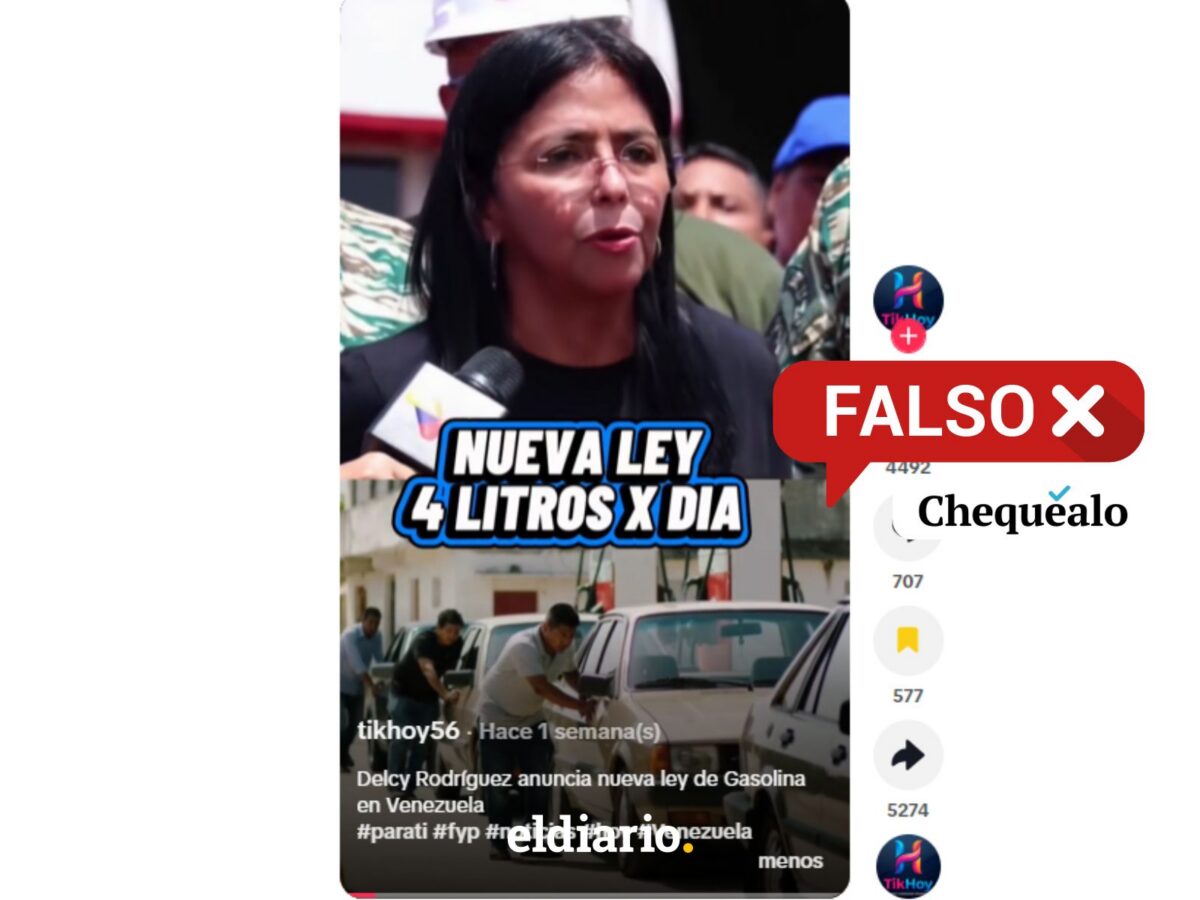 ¿Delcy Rodríguez propuso una ley para limitar la venta de gasolina?