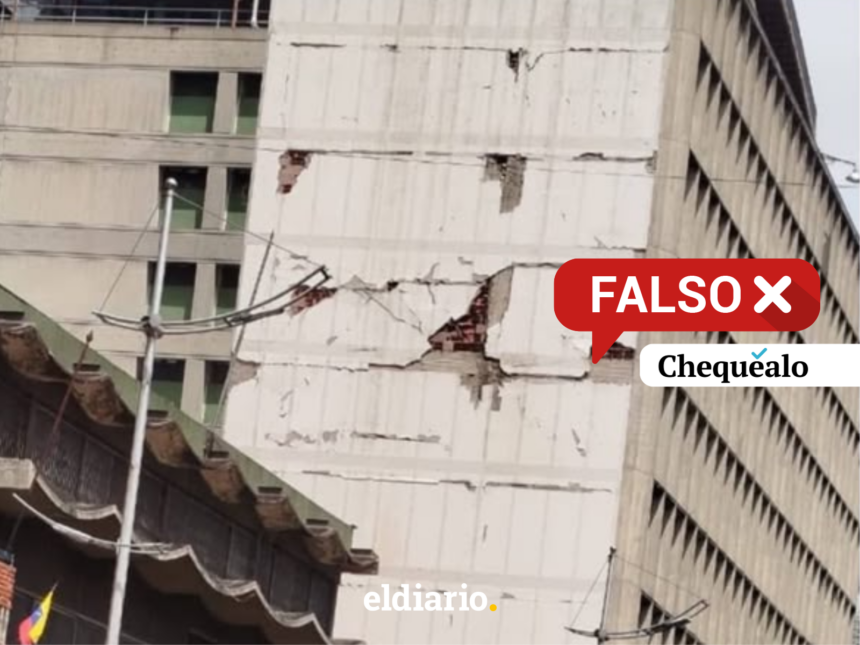 ¿Un edificio de la avenida Universidad en Caracas quedó inclinado tras el sismo del 10 de julio?