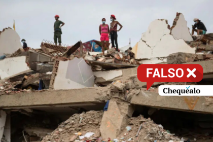 ¿Una mujer que abraza a sus hijos fue rescatada con vida entre los escombros del doble terremoto en Venezuela?