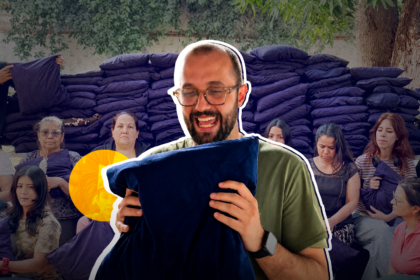 Taller Neo encontró una forma de ayudar tras los terremotos: fabricar cojines con ropa reciclada