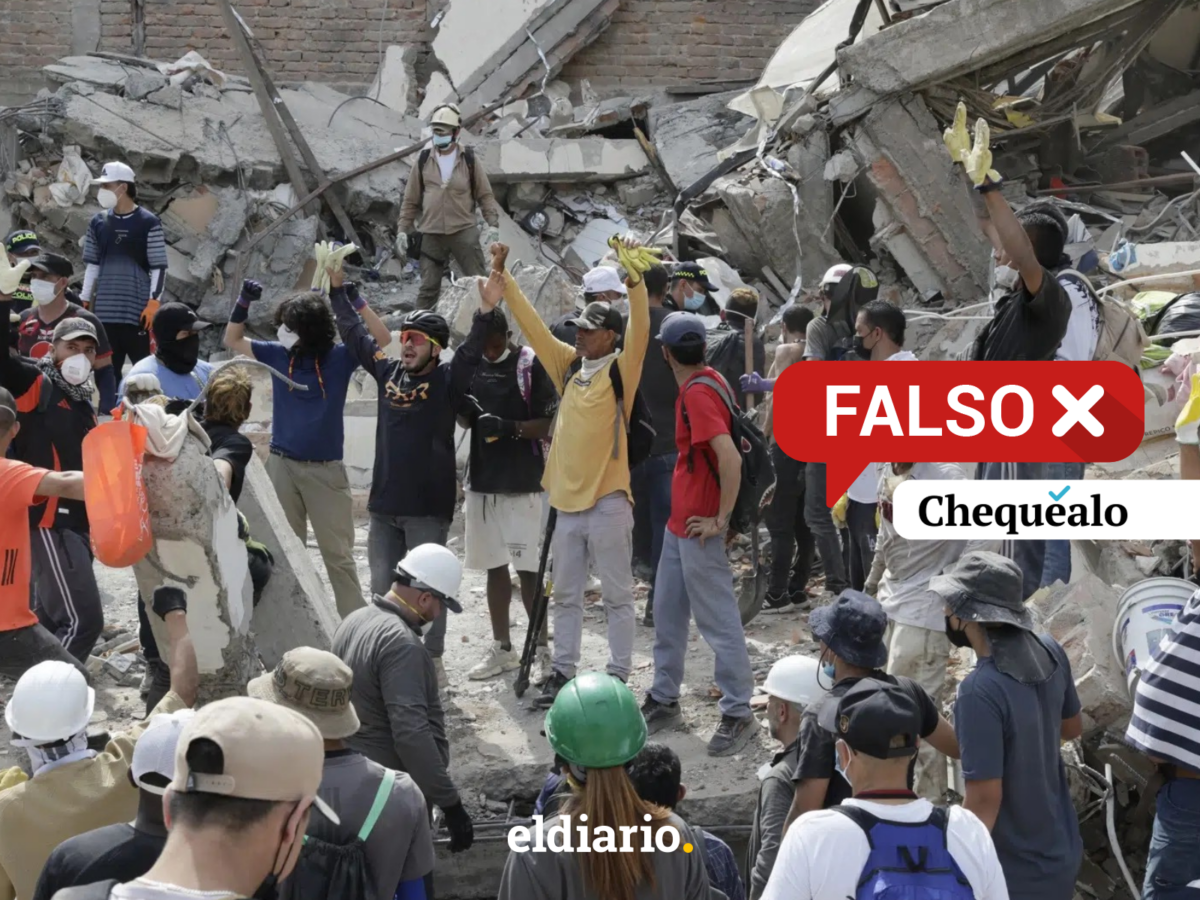 ¿Un niño y su gato fueron rescatados de los escombros tras el terremoto en Colombia?