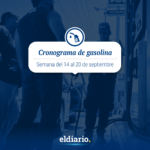 Cronograma de distribución de gasolina del 14 al 20 de septiembre