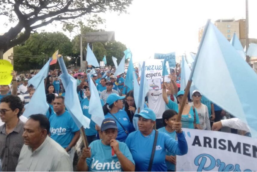 Oposición se moviliza en varias zonas de Venezuela para exigir elecciones presidenciales en 2027