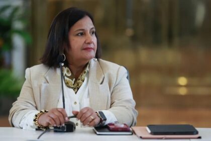 Delcy Rodríguez recibió a Dinorah Figuera en el Palacio de Miraflores