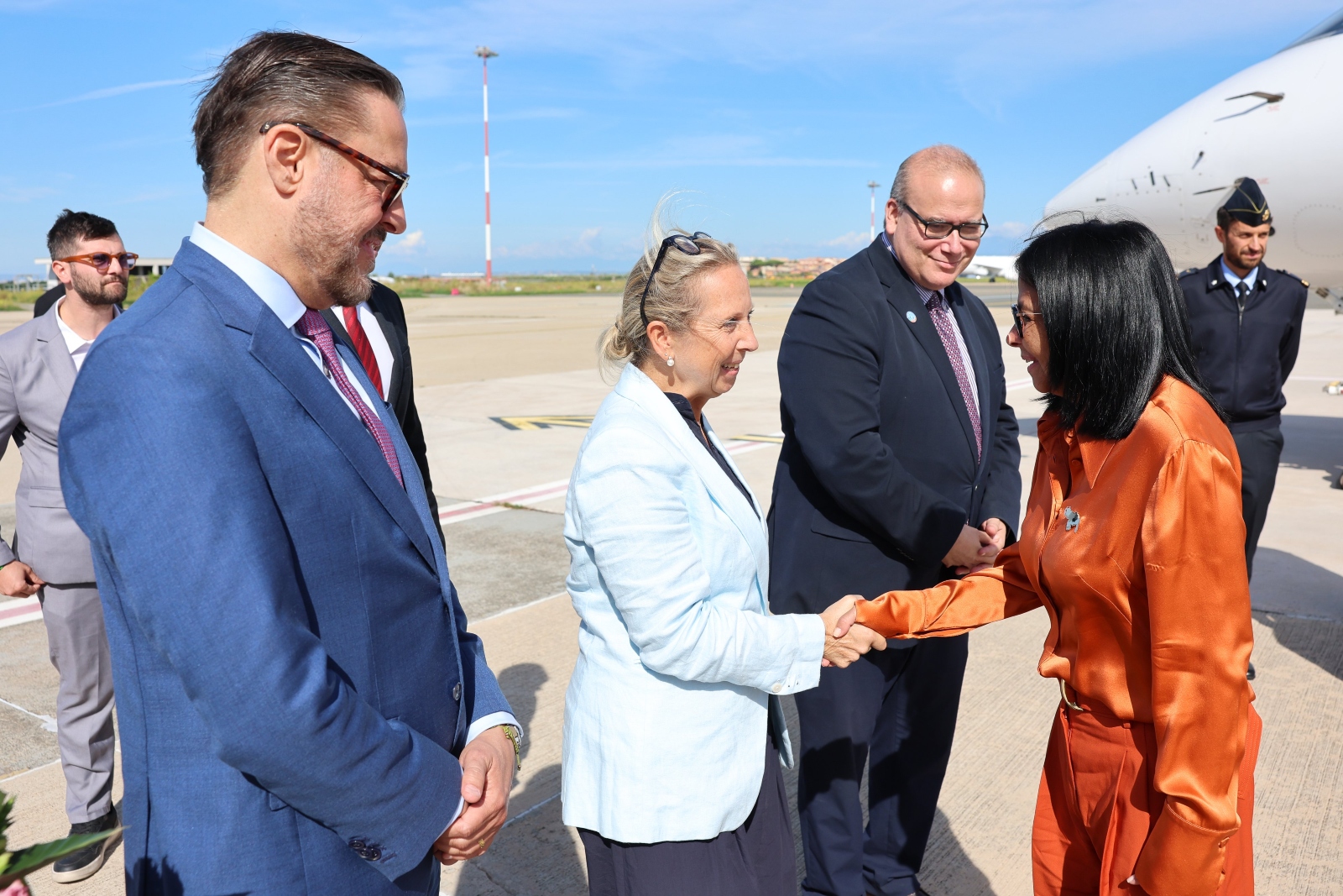 Delcy Rodríguez llegó a Roma para participar en el Foro Mundial anual de la FAO