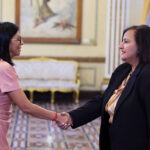 Delcy Rodríguez recibió a Dinorah Figuera en el Palacio de Miraflores