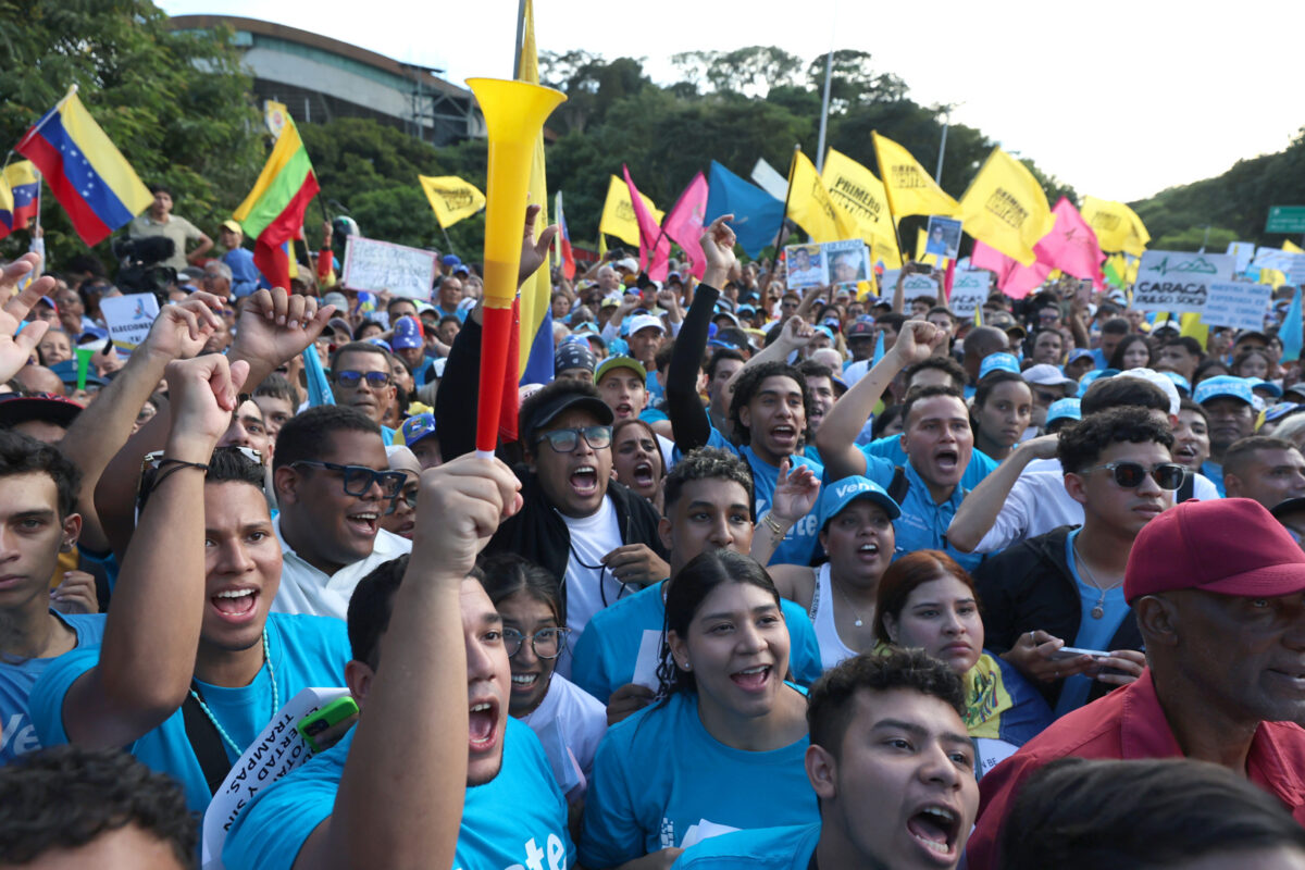 Oposición se moviliza en varias zonas de Venezuela para exigir elecciones presidenciales en 2027