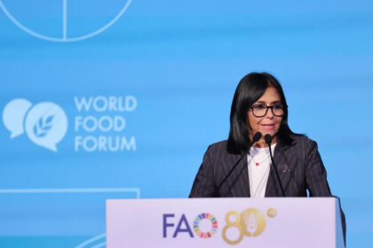 Delcy Rodríguez anunció en la FAO el plan “Venezuela Alimenta” y una nueva ley para la producción local
